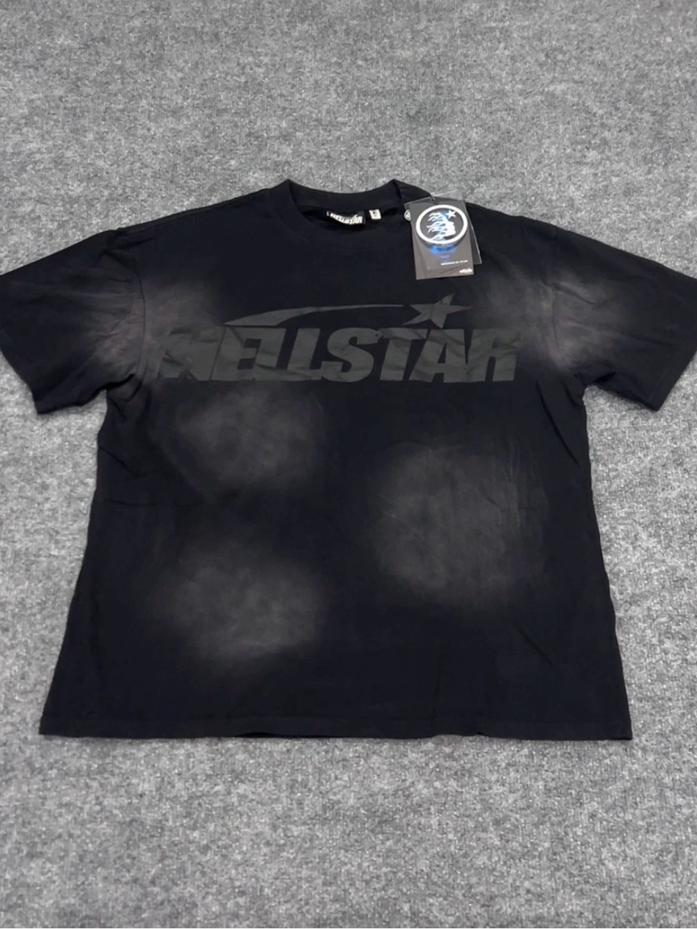 Hellstar Men's Black Logo Tee - Short Sleeve Crew